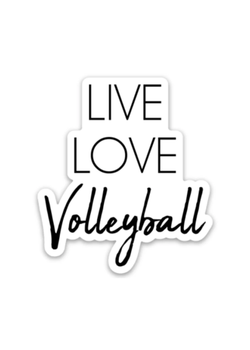 Live Love Volleyball Sticker